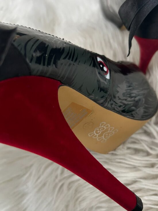 Iron Fist Wolfbeater Platform Heels Peeptoe Shoes 8 - Picture 8 of 10